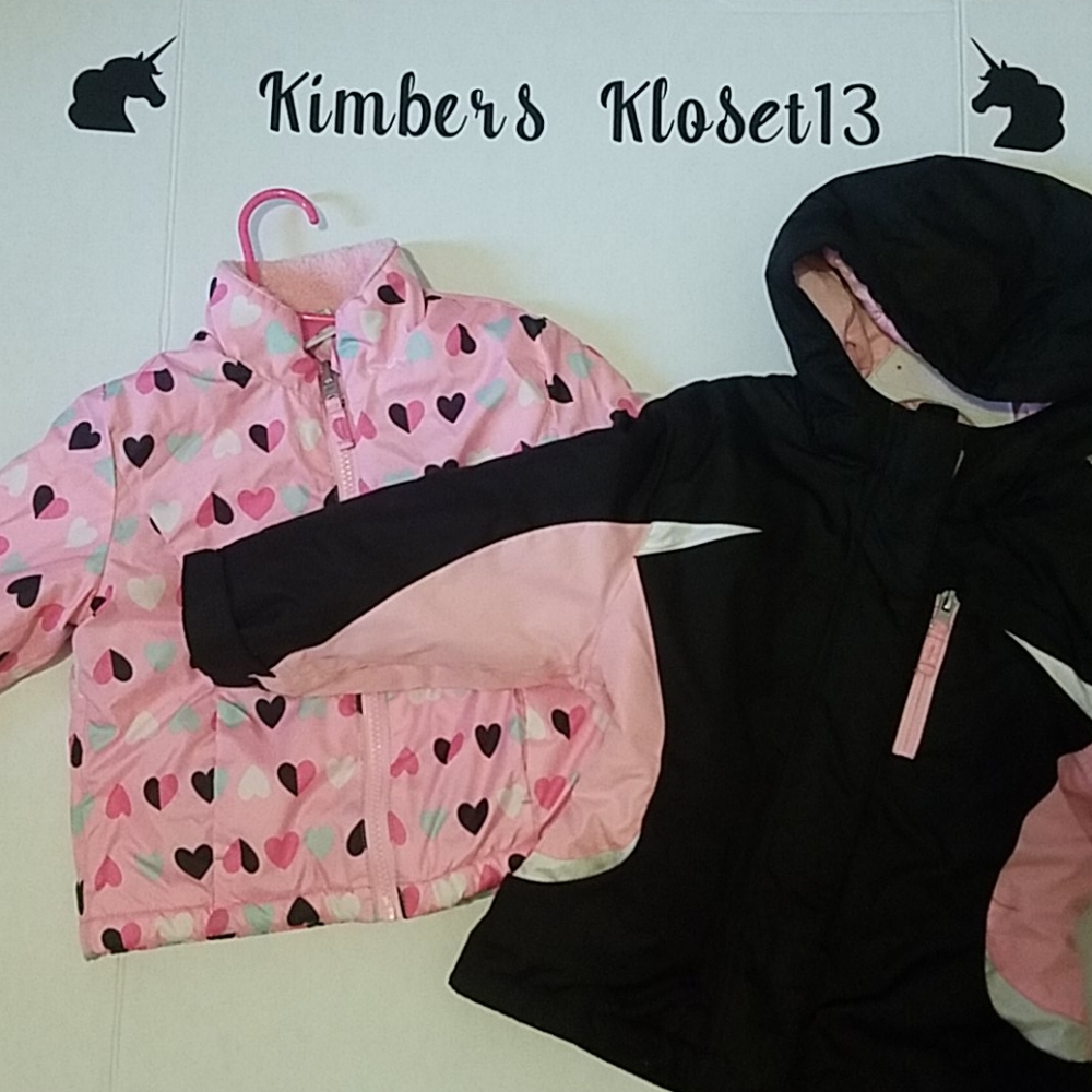❄2T Matching Coats in Black, Pink, White & Silver